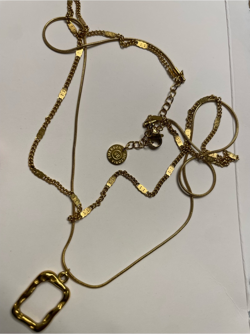 Victoria Emerson Gold Layered Pendant Necklace